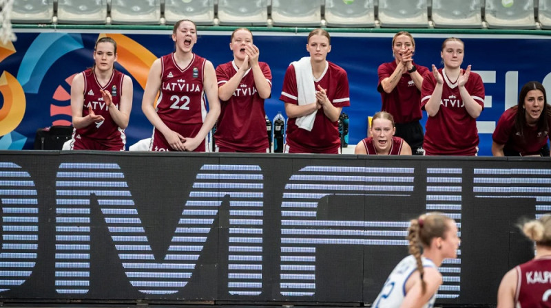 Latvijas U20 basketbolistes 2025. gada 6. augustā. Foto: FIBA