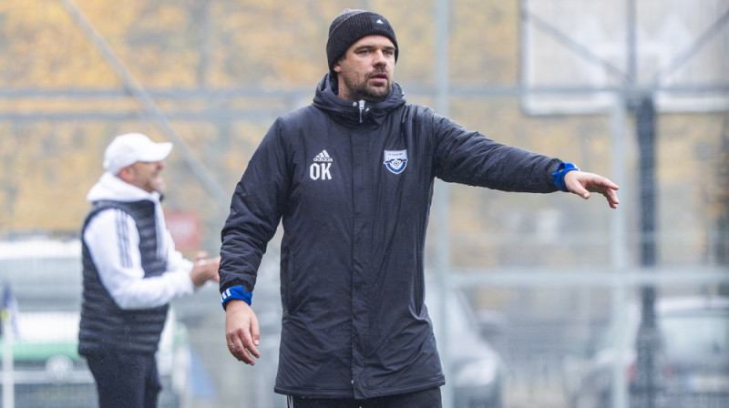 "Grobiņas" galvenais treneris Oskars Kļava. Foto: Riga FC