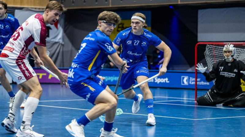 Gustavs Griezītis (#27), foto:  Andi Suter, Swiss Unihockey