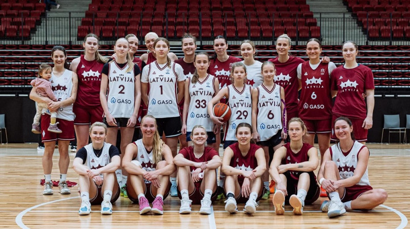 Latvijas sieviešu valstsvienība 2026. gada 9. martā. Foto: Mikus Kļaviņš, LBS