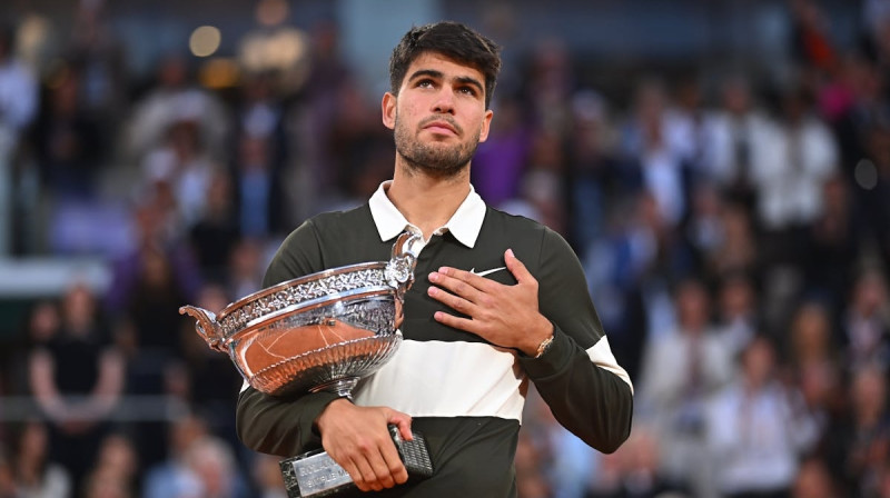 2025. gada "French Open" čempions Karloss Alkarass. Foto: Corinne Dubreuil / FFT, rolandgarros.com