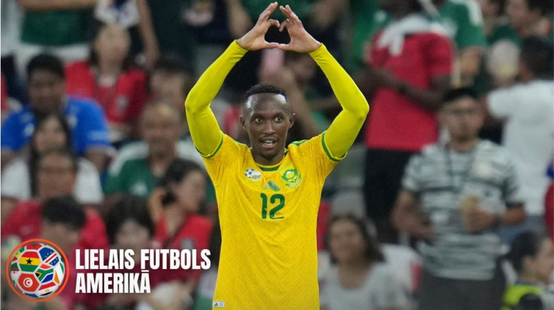 Dienvidāfrikas uzvaru vārtu autors Tapelo Maseko. Foto. AP/Scanpix