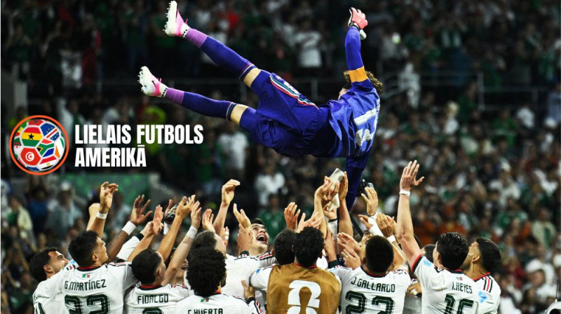 Meksikas futbolisti svin uzvaru. Foto. AP/Scanpix