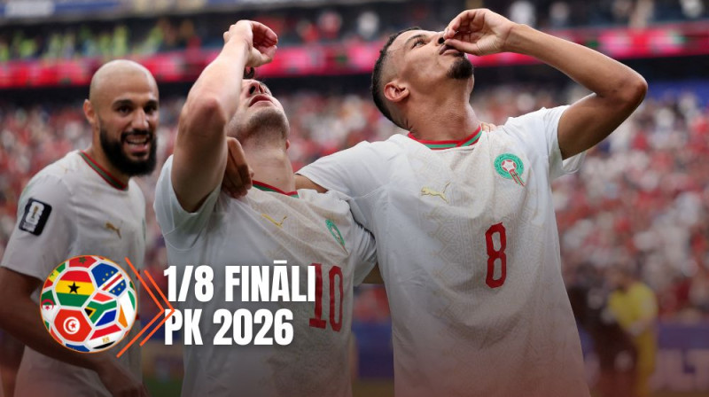 Marokas futbolisti pēc gūtajiem vārtiem. Foto: AP/ Scanpix