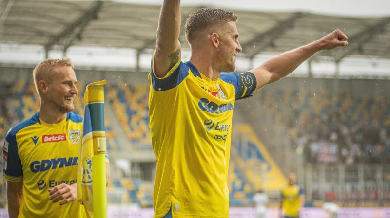 Vladislavs Gutkovskis. Foto: Łukasz Pałuba/Arka Gdynia
