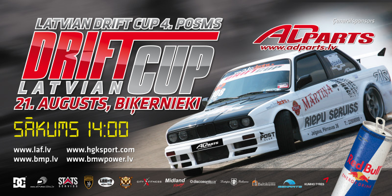 "Latvian Drift Cup" 4. posmā ātrums palielinās