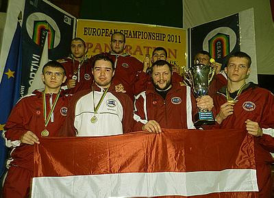 Latvijas pankrationa izlasei panākumi Eiropas čempionātā