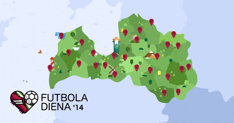 Futbola mīļotājus visā Latvijā aicina piedalīties Futbola dienā 2014