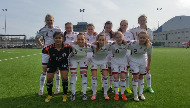 U-17 meiteņu izlase gūst divus vārtus un pieveic Fēru salas