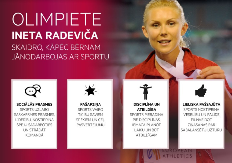 Ineta Radeviča skaidro, kāpēc bērnam vajadzētu nodarboties ar sportu?