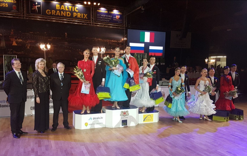 Latvijas sporta deju pāris piektie pasaules čempionātā jauniešiem Rīgā