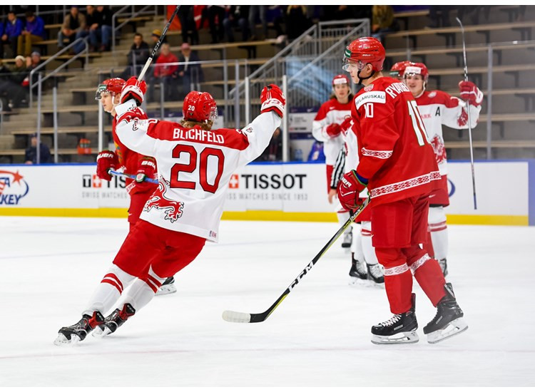 Dānijas hokejisti brīnumainā veidā 19 sekunžu laikā satriec Baltkrieviju