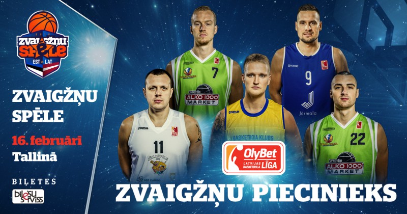 Zvaigžņu spēles piecniekā Ventspils, Jūrmalas, Valkas un Jēkabpils spēlētāji