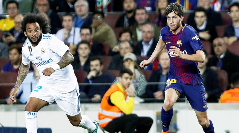 Barcelona" spēlētājam Serži Roberto četru spēļu diskvalifikācija par sitienu Marselu