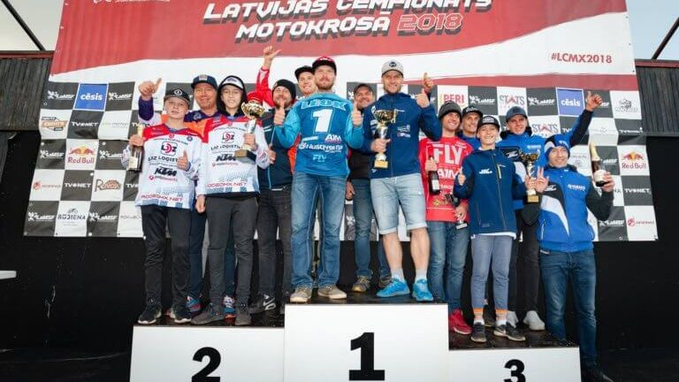 Pazīstamais igaunis Leoks kļūst par Latvijas čempionu motokrosā MX1 klasē