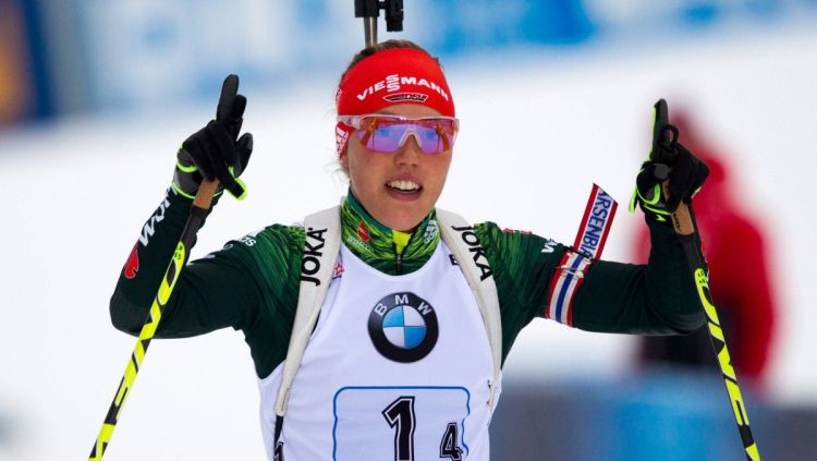 Vācijas biatlona zvaigzne Dālmeiere jau nākamnedēļ varētu atgriezties Pasaules kausā