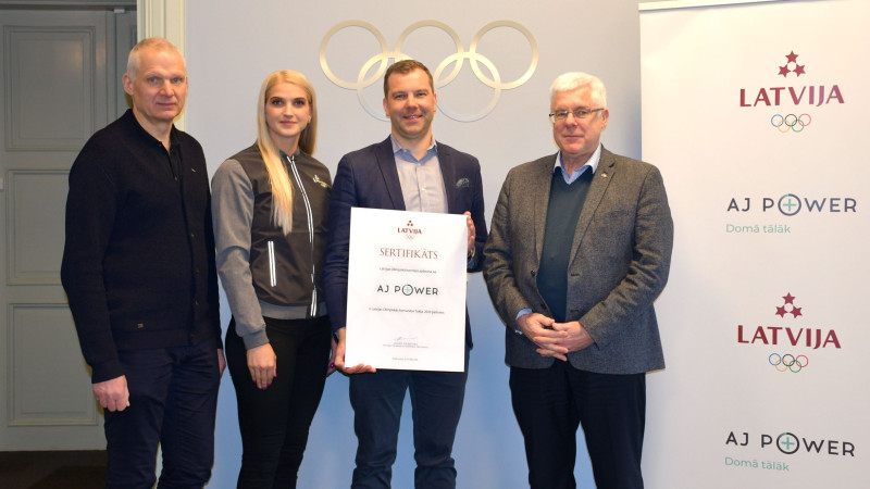 "AJ Power" kļūst par Latvijas olimpiskās komandas Tokijā oficiālo partneri