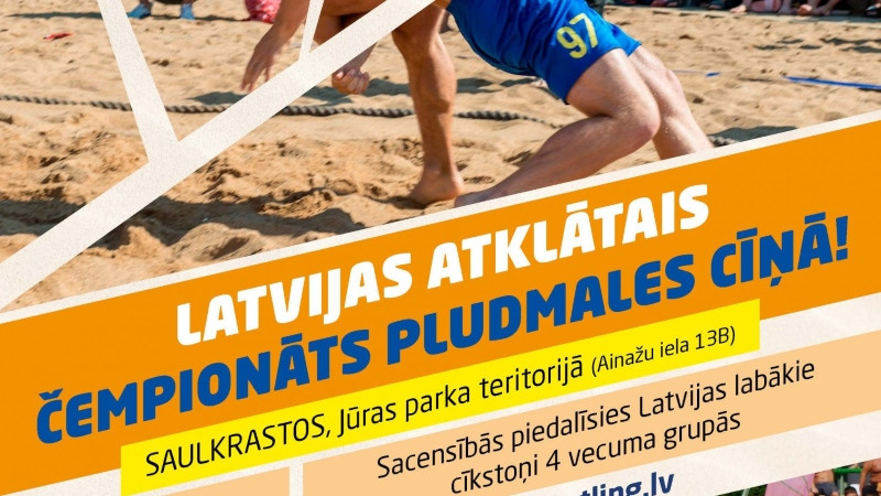 Saulkrastos notiks Latvijas atklātais čempionāts pludmales cīņā