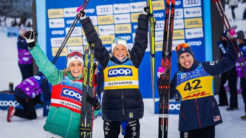 Karlsones un Juhaugas sekundes desmitdaļu trilleris par uzvaru Lillehammerē
