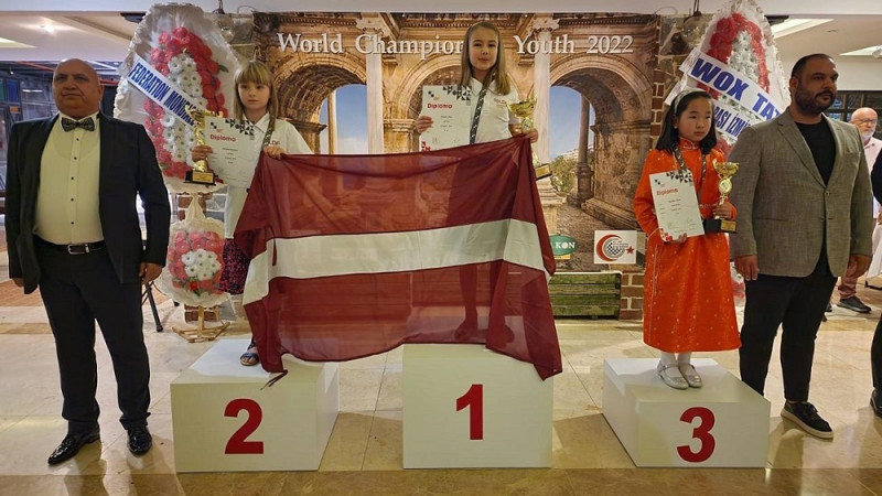 Pasaules čempionātā jauniešiem ātrajā dambretē Latvijai astoņas godalgas