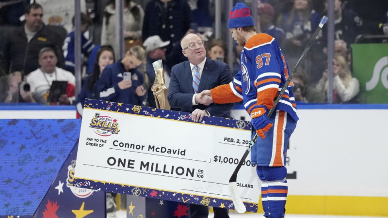 Makdeivids uzvar NHL Zvaigžņu spēles meistarības pārbaudījumos un iegūst miljonu