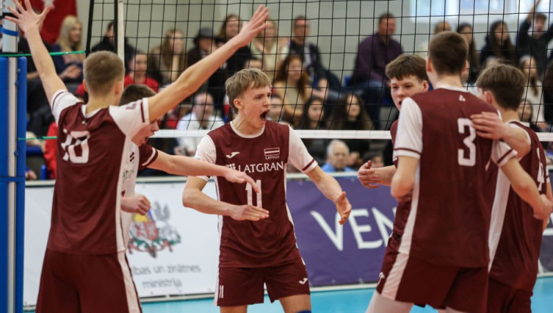 Latvijas U-18 volejbola izlase zaudē EČ kvalifikācijas turnīra pirmajā mačā