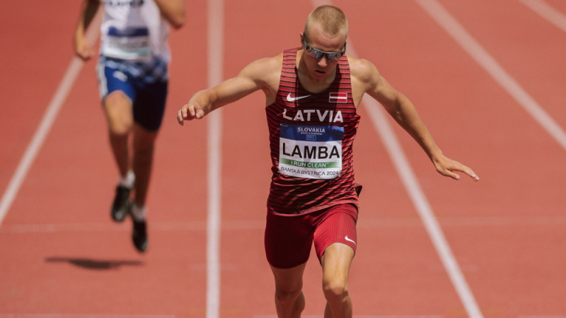 Lamba ar U18 rekordu kvalificējas Eiropas čempionāta finālam 400m