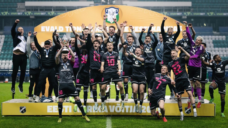 Kauss arī Latvijas U21 valstsvienības futbolista rokās – Patrikejevam triumfs Igaunijā