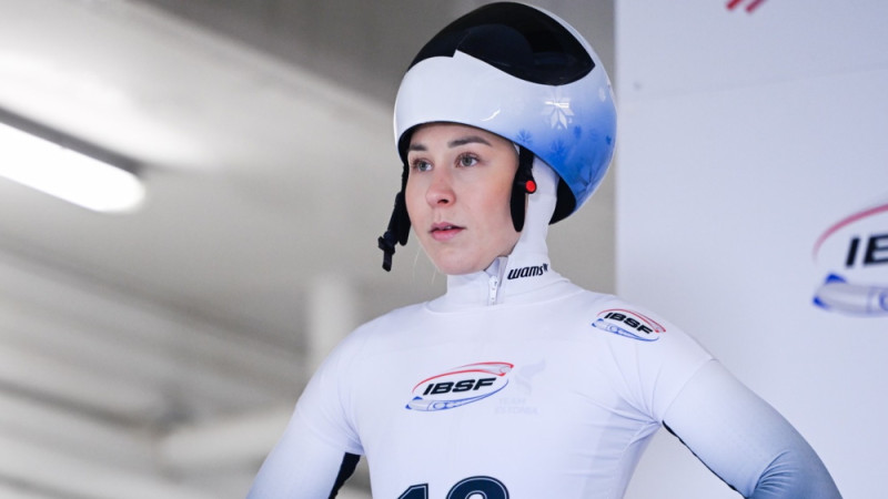 Latviju pārstāvošās skeletonistes sniegputenī pie otrās iespējas Vinterbergā netiek, Zunte - 23.