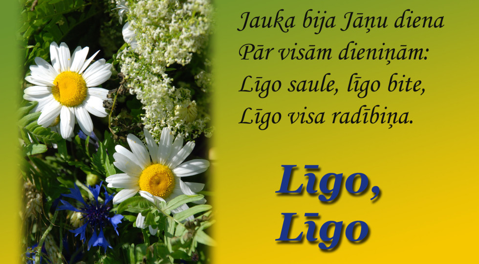 Foto: Apsveikuma kartiņa: Līgo, līgo!